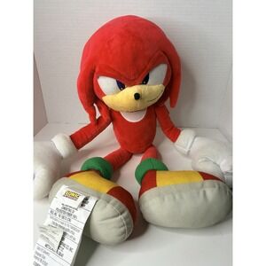 Sonic the Hedgehog Knuckles Plush Large 20" Stuffed Toy‎ Sega Red Character